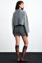 Siena Women's Light High Collar Double Sleeve Contrast Piece Soft Fluffy Knitwear Grimelange Sweater - 6
