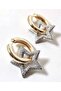 All Zircon Stone Star Hoop Earrings