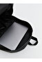 Black Plain Zippered Men's Backpack - 4