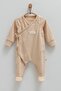 Baby Girl's Jumpsuit 100% Cotton with Side Straps (0-1, 1-3 Months Boots - 3-6 Months Without Boots)