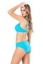 Women's Bow and Stone Detailed Plus Size Blue Bikini Set - 3
