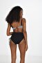 Women's Large Size Underwire Black and White Patterned Bikini Set - 4