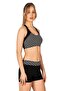 Women's Patterned Bikini Set with Shorts