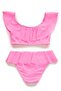 Girl's Light Pink Bikini Set with Flounce Accessories - 2