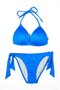 Beria Women's Triangle Half Padded Cobalt Blue Bikini Set - 2