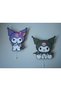 Decorative Wooden Printed Sanrio Cute Kuromi and Sitting Kuromi Children's Room Night Light (2-Piece Product)