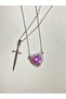 Heart Sword Couple Necklace - 4