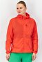 Women Solid Packable Windbreaker Jacket, Red