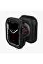 Apple Watch 45/44mm Seri 9/8/SE2/7/6/SE/5/4 Uyumlu Kılıf Rugged Armor Matte Black - 062CS24469 - 3