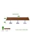 Ristoran 500PE-360 12 Seater Square Modular Pantry Table - Dark Walnut - 4