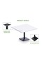 Ristoran Bar Table Square Base - 24 Seater Cocktail Bistro Table for Pub, Living Room-White - 3