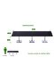 Ristoran 500PE-360 12 Seater Square Modular Pantry Table - Black - 4