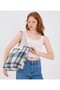 |   Women's Bag |   Canvas |   Large Size |   Lined |   Snap Fastener |   Inner Pocket |   Plaid |   Casual - 4