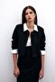 Short Jacket with Beading Accessories - Black - 2