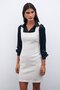 Stone Color Mini Tweed Dress - 4