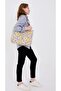 |   Canvas Women's Bag, Large Size, Lined, Snap Fastener, Inner Pocket, Botanical Pattern, Casual - 2