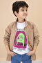 Boy's Coffee Printed T-Shirt Jean Shirt 2-Piece Set 20032 - 3