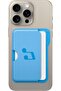 حافظة محفظة مغناطيسية مع 3 بطاقات MagSafe لهاتف iPhone Pop Sky Blue Music AFA07498