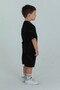 Unisex Cycling Neck Stripe Print Detail Tshirt Adjustable Waist Elastic Tracksuit Suit - 3