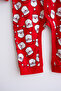 100% Cotton Christmas Themed Santa Claus Print Red Jumpsuit - 7