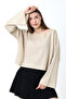 Women's Spanish Sleeve Wide Neck Casual Knitwear Blouse - 3