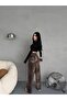Women's Leopard Pattern High Waist Lycra Wide Leg Pants - 7