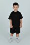 Unisex Cycling Neck Stripe Print Detail Tshirt Adjustable Waist Elastic Tracksuit Suit