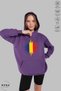 Unisex Hoodie Long Sleeve Romania Printed Hooded Raster Oversize Cotton Sweatshirt - 4