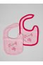 4-Piece Baby Bib Girl Baby Bib 100% Cotton and Embroidered Drop-Bib with Scarf and Snap Buttons - 6
