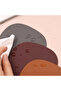 MULTI Faux Leather Placemats and Coasters Set, Round Leather for Dinner Table Mats Heat Resistant Wa - 3