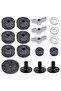 18pcs Drum Accessories Set Black Drums Replacement Felt Set Musical Instrument Accessories