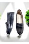 Women's Buttoned Printed Non-Slip Sole Home and Outdoor Ballerinas - 2