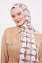 Cream Geometric Pattern Club Shawl - 2