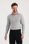 Men's Polo Collar Ribbed Knitwear Sweater - 3