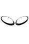 2X Gloss Black Headlight Trim Rings Bezel Cover For 2007-2015 Mini Cooper R55 R56 R57 - 4