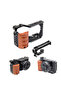 كاميرا Sony ZV-E10Full Cage مع مقبض خشبي وحذاء بارد وقوس دعم قفص الأرنب ومثبت ... - 2