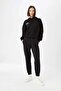 Women's Black Elastic Sweatpants