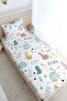 طقم ملاءات جاهزة مفردة - سلسلة أيقونية - ديناصورات لطيفة