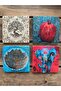 Printed Natural Stone Coasters Set of 4