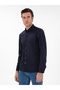Navy Blue Slim Fit Long Sleeve Shirt 50291362-Vr033 - 3