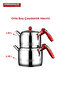 Steel Rain Medium Size Steel Teapot Red - 2