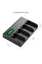 US 4-Channel Battery Charger with LCD Display for NP-F970, NP-F960, NP-F770, NP-F750, NP-F57 - 4