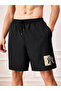 Ny Alien Beige Printed Casual Seasonal Unisex Shorts Bermuda