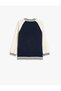 Embroidery Detailed Round Neck Long Sleeve Snap Closure Bomber Cardigan - 2