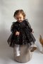 Baby Girl Child Starry Tulle Tutu Long Sleeve Combed Cotton Lined Birthday Special Occasion Party Dress - 3