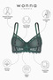 Dantelli Minimizer Bra Panty Set - Semi-Sponge Supported, Underwire - Fashion - 2483 - Green - 3