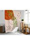 Bathroom Curtain 1X180X200 Single Wing Shower Curtain with Ring Gift Shower Cabin Curtain Ruscus