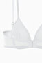Tulle Detailed Bra - No Padding, Capless - Fashion - 2565 - Ecru - 3