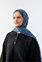 Ethnic Allica Pattern Cotton Blue Shawl - 3