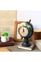 World Map Globe with Nostalgic Vintage Clock Decorative Ancient Collectible Creative Gift Art - 3